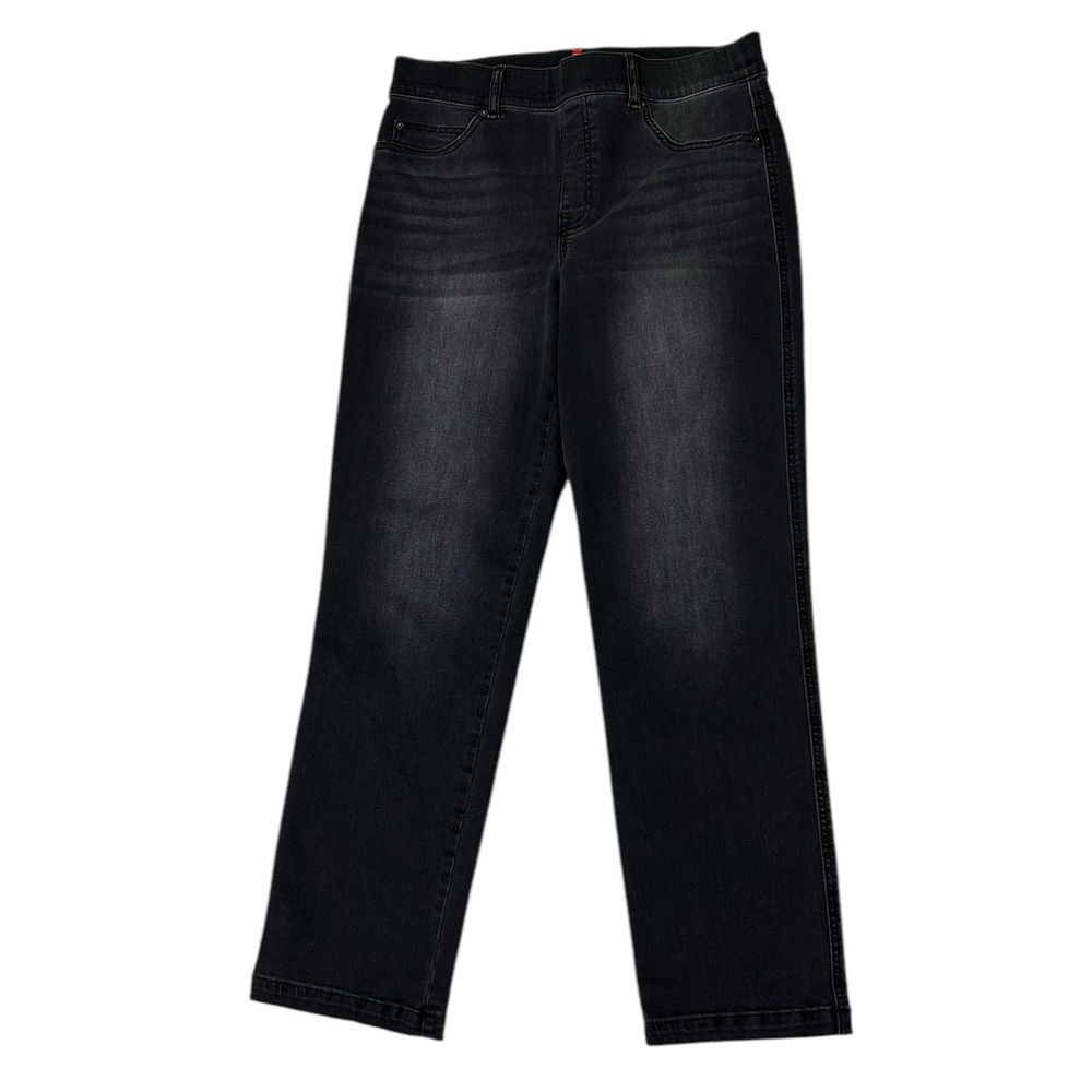 SPANX Jeans Straight Leg Vintage Black Pull On Shape Wear Size Large - Picture 11 of 11